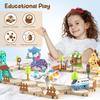 3D Puzzle Track Car Toy Set Assembling Scene Maze DIY Rail Car Amusement Park Puzzles Track Vehicle Creative Game Logic Kits Toy