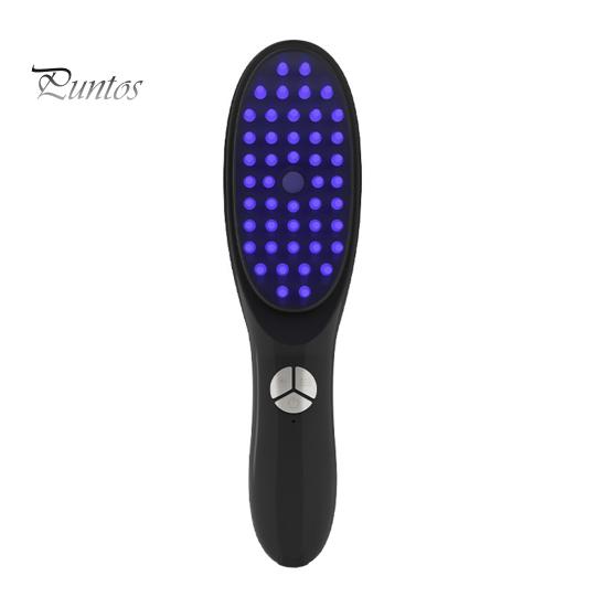 

Электрическая щетка для волос, синий, красный свет, фототерапия, перезаряжаемая, способствует росту волос, ручной вибрационный массаж головы, расческа для распутывания волос для мужчин и женщин чёрный