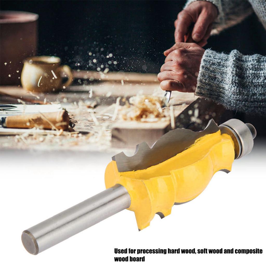 8mm Shank Woodworking Fishtail Handrail Router Bit Edge Finishing Milling Cutter