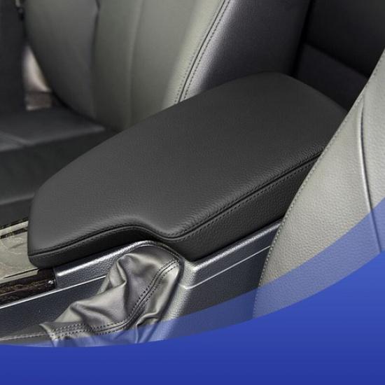 Black PU Leather Armrest Center Console Lid Cover For BMW E46 3 Series -2013