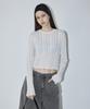 EN OR Scratch See-Through Summer Knit - White