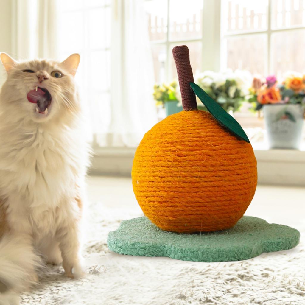 Cat Scratching Post Ball Scratcher Sisal Rope Toy Indoor Kitten Wear-resistant Biting Interactive Toy Pet Supplies