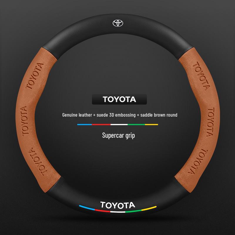 Kryt na volant Toyota Prado – Protišmykový karbónový, Ultra tenký semiš