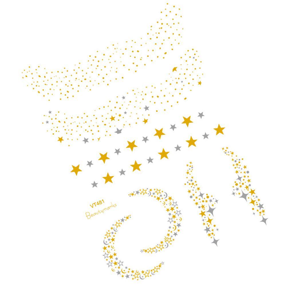 2Pcs Waterproof Temporary Body Art Gems Bronzing Freckles Face Stickers