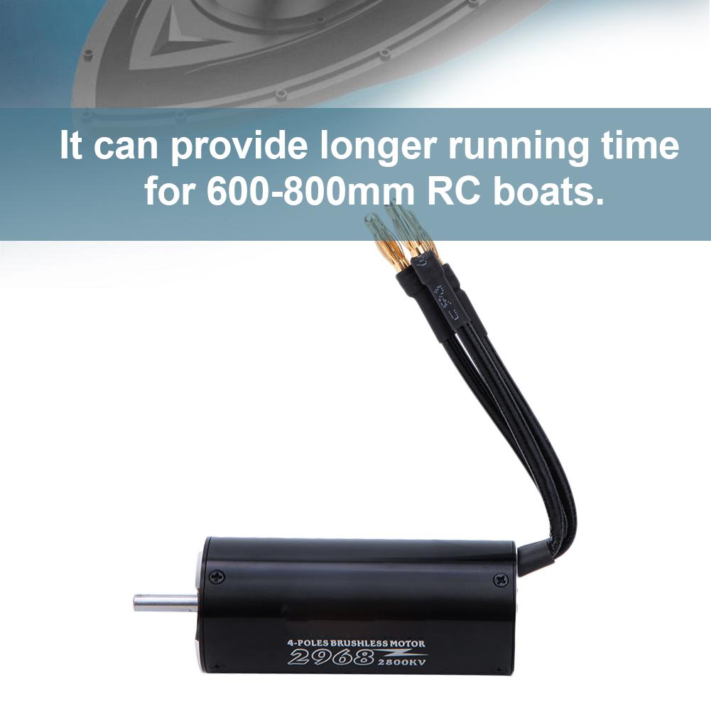 2968 2800KV 4 Pole Non Sense Brushless Motor Electric Speed Controller for 600-800mm RC Boat