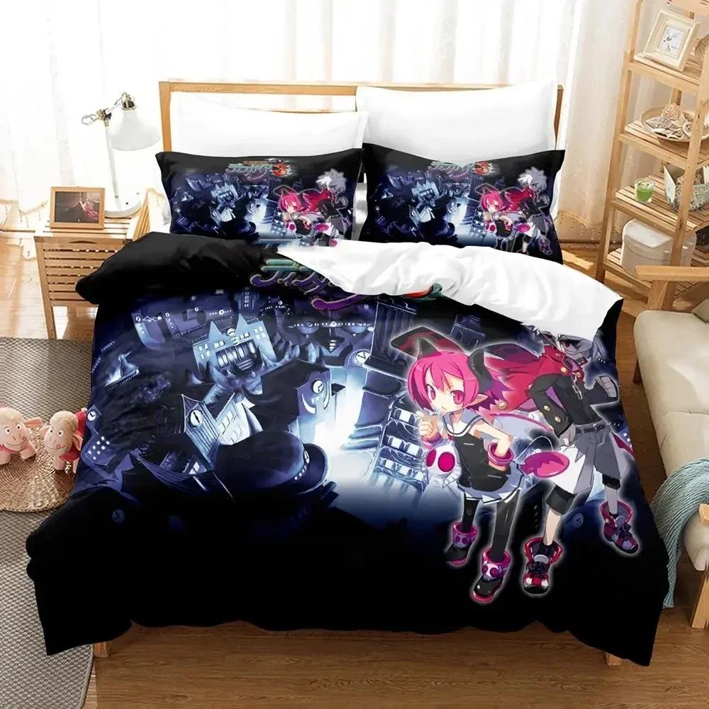 Breathable Elegant King Queen Quilt Comforter 3D Print Anime Disgaea Bed Size Boys Adult