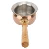 Stainless Steel Butter Warmer Small Saucepan Multifunction Butter Melting Pot Sauce Pan with Wooden 