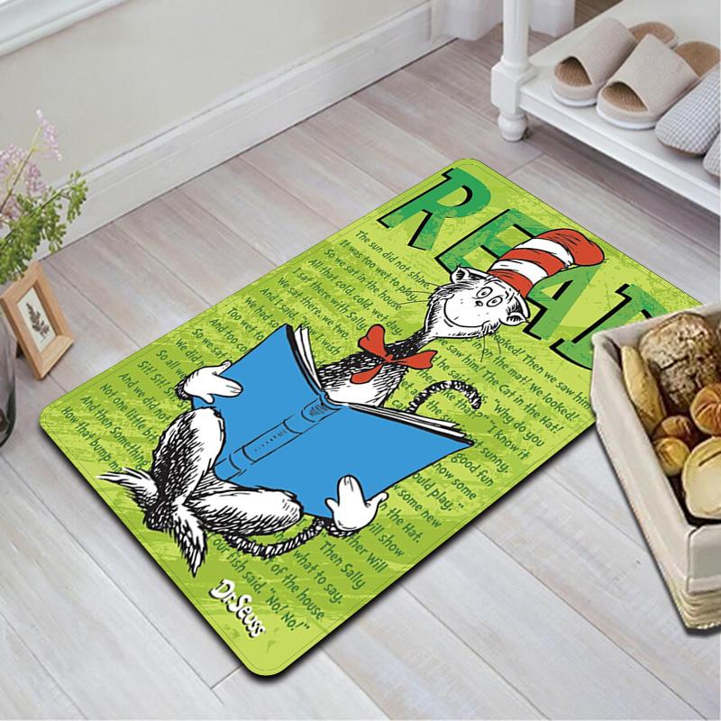 Dr. Seuss's The Cat in the Hat Rug Floor Mat for Living Room or Bedroom Soft and Comfortable Carpet a Gift for Birthday and Holiday.NFF0928217