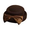 Japanese Retro Bow Curled Top Hat Women'S Autumn And Winter Wool All-Match Felt Brown Coffee Black Beret