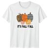 Its Fall Yall Unisexs TShirt Farmhouse Pumpkins Autumn Harvest