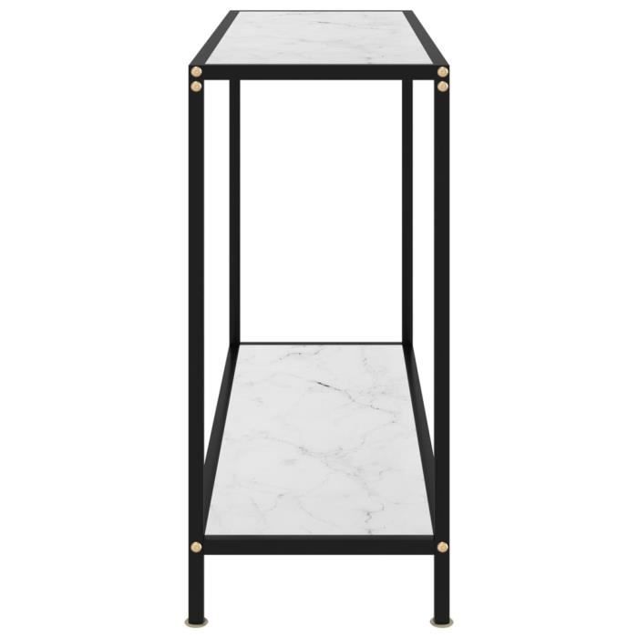 VidaXL Table console Blanc 100x35x75 cm Verre trempé