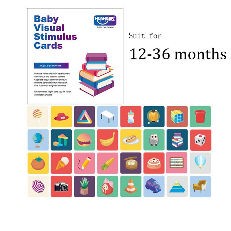 Montessori Baby Visual Stimulation Card Toy Black and White Flash Cards High Contrast Visual Stimulation Learning Toys for Baby