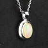 Ethiopian Opal Pendant 925 Sterling Silver Rhodium Fine Jewelry Gift for Her