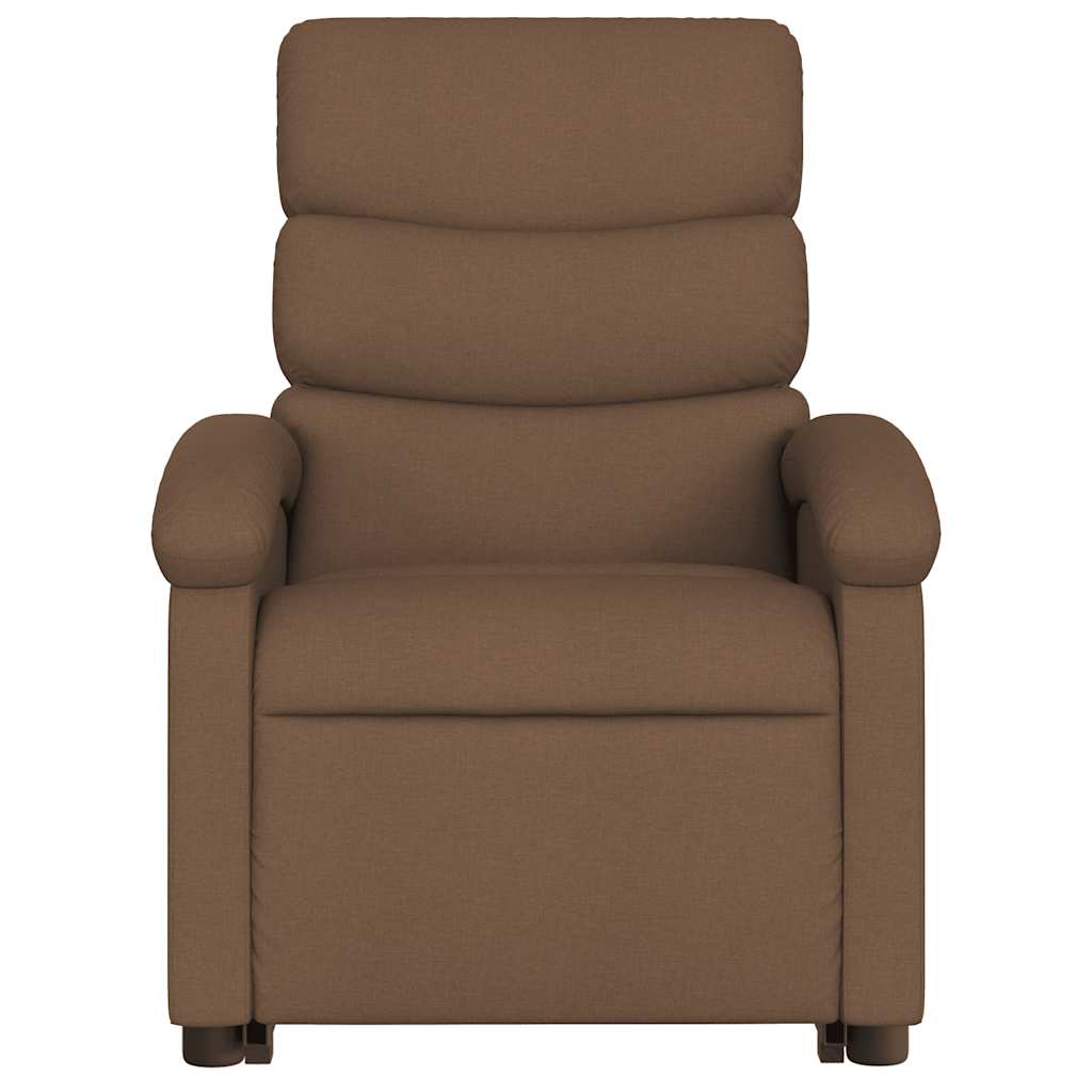 Recliner with Rising Function Brown Fabric