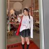 Women's Casual Long Sleeve Crew Neck Printed T-Shirt - Slimming, Sun Protection, Loose Fit, White Summer Cover-up.