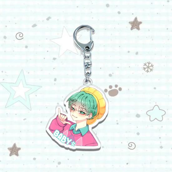 Yousheng Hexenjäger Schlüsselanhänger Reichhaltige Charaktermodellierung Leichter Tragbarer Schlüsselanhänger Lebendige Farbe Anime Mädchen Anhänger Schlüsselhalter