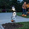 Holiday Lawn Art for Path Halloween Ghost Garden Stake Cute Ghosts 2D Flat Metal Yard Decorations Sign Outdoor Decoration Pathway Patio Front Porch