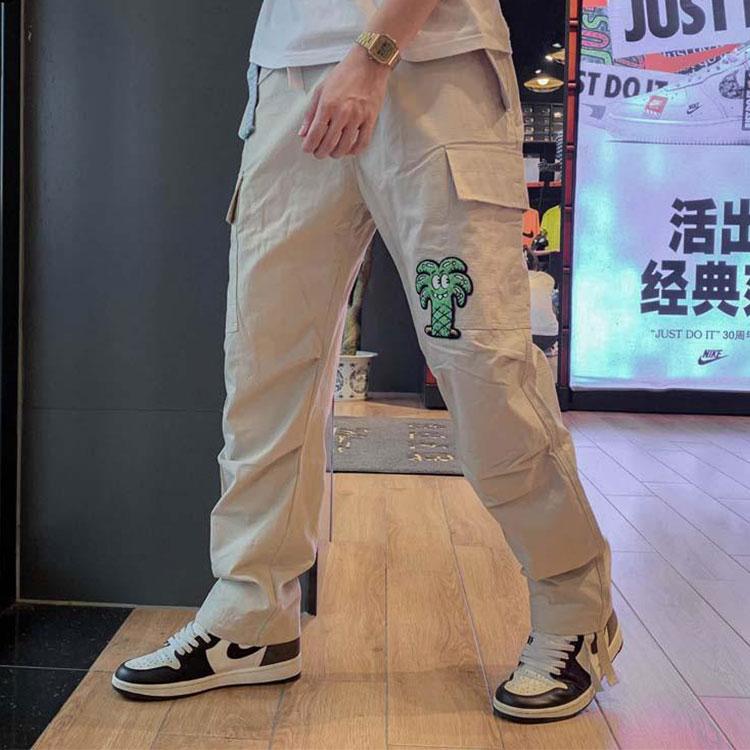 Li Ning Skateboard Casual Pants Fall Unisex Khaki AKXR479-1
