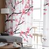 Spring Cherry Blossom Sheer Curtains Modern Gauze Curtain for Living Room Bedroom Voile Yarn Curtains