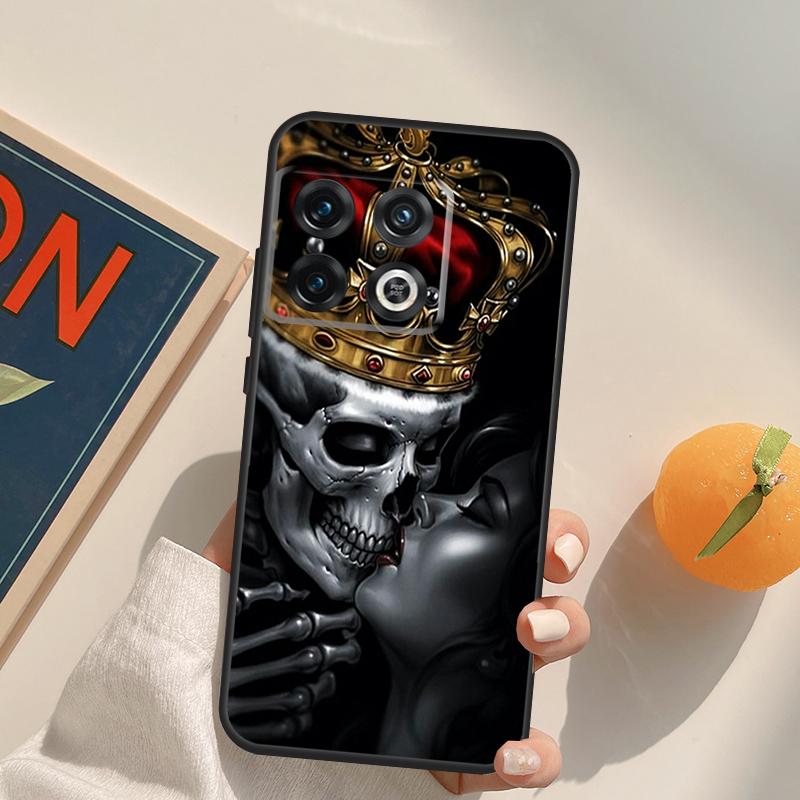 Skeleton Skull Kiss Case For OnePlus 13T 10T 10R 12R 13R 15 13 12 11 10 9 Pro Nord CE 5 2 3 4 Lite N20 N30 Cover