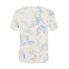 Women's Fashion Casual Short Sleeve Flower Print Round Neck Pullover Top Blouse