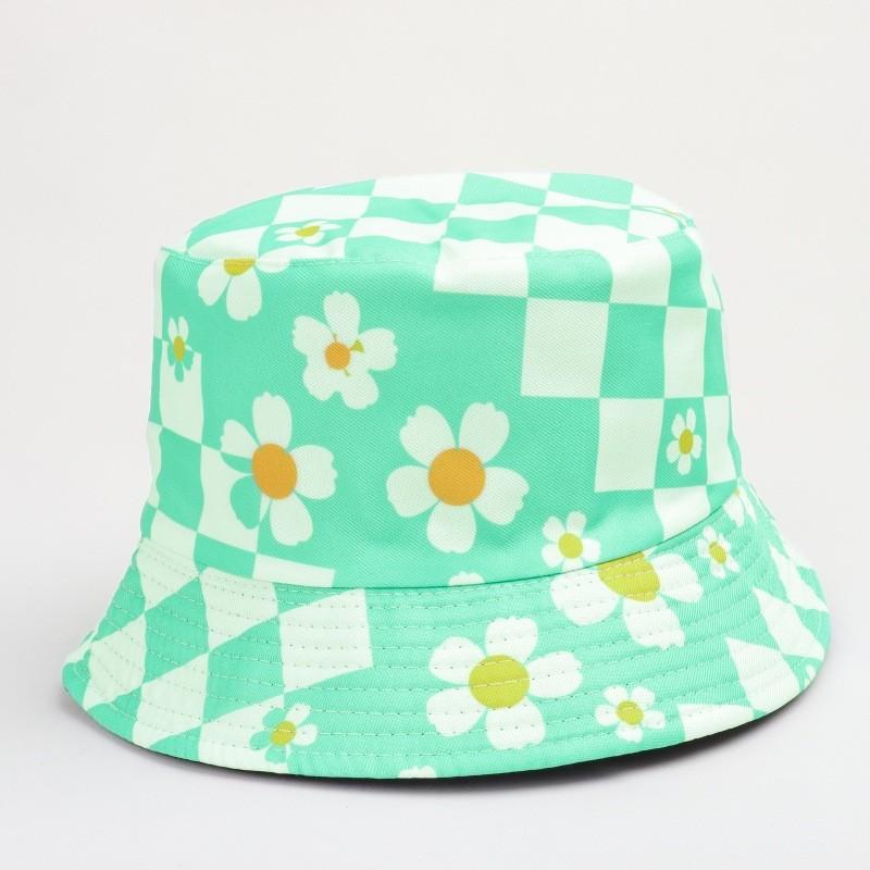 Retro Print Bucket Hat With Sun Protection For Outdoor Activities