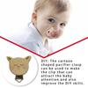 Infant Wood Cartoon Animal Shaped Pacifiers Anti-lost Chain Clip Teething Portable Clips Handicraft for Feeding Care