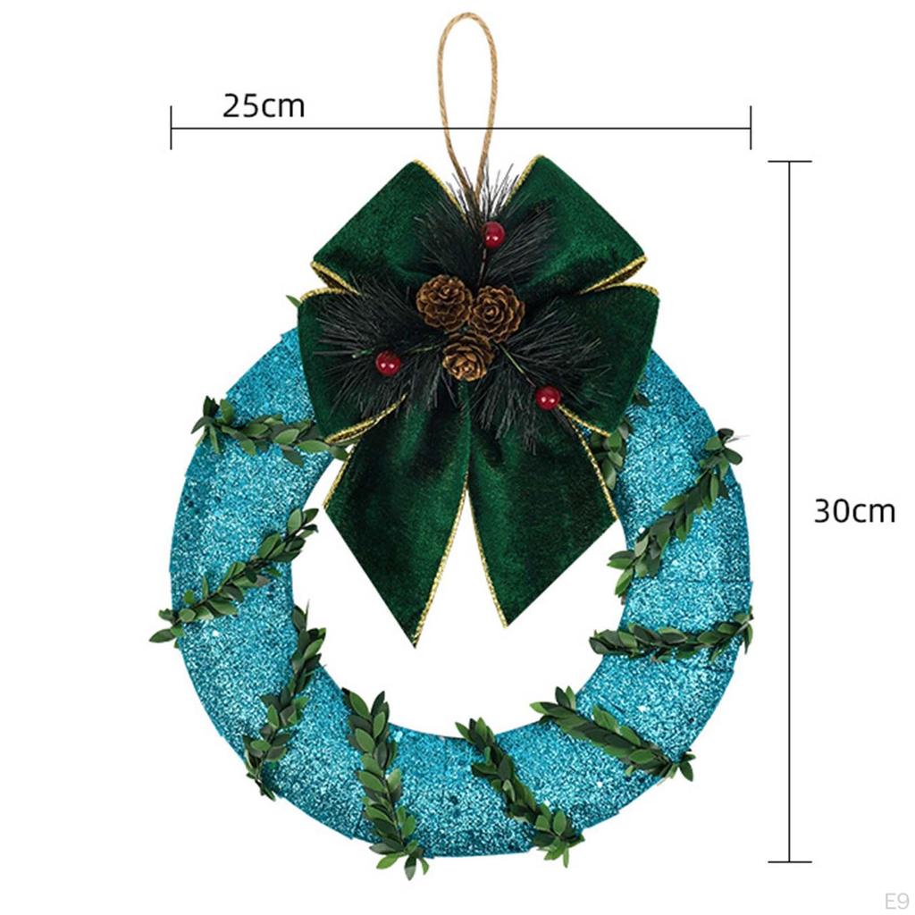 25cm Hanging Christmas Garland Xmas Wreath for Mantel Festival Ornaments