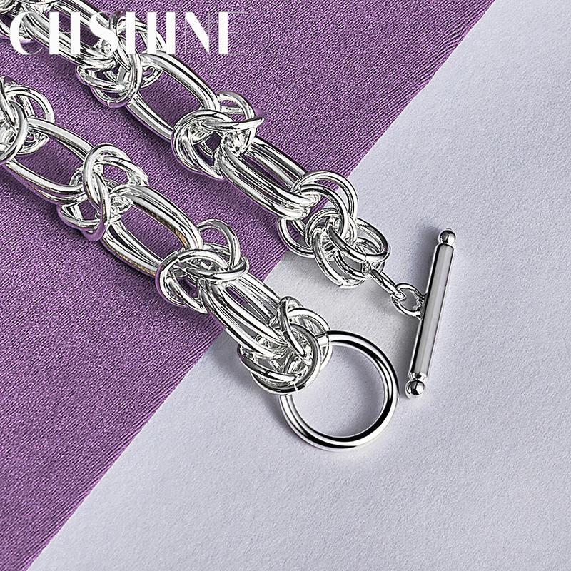 CHSHINE 925 Sterling Silver High Quality Bracelet For Women Men Wedding Party Fashion Charm Jewelry