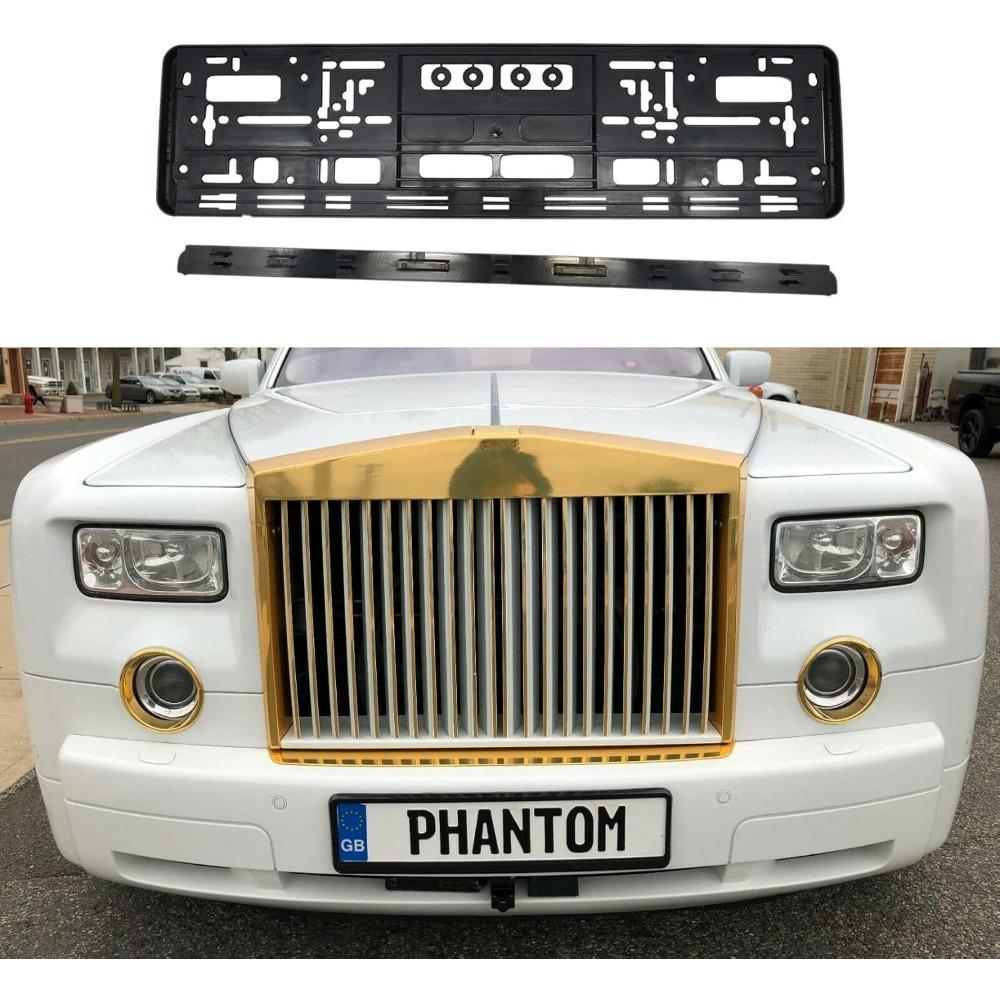 European License Plate Frame ABS- Plastic Material Black European License Plate Cover Effect Number Plate Surrounds Holder Frame
