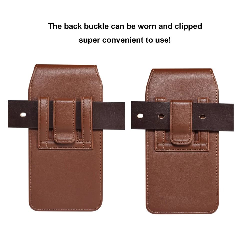 Card Slot PU Leather Belt Clip Case Textured Design Vertical Cover  for Everyday Use