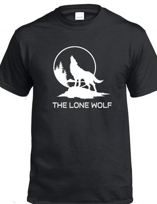 Das einsame Wolf T-Shirt Tier Wölfe Mond Süßer Einzelgänger Introvertiertes T-Shirt