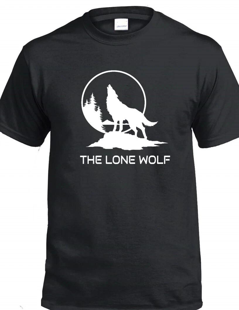 

The Lone Wolf T-Shirt Animal Wolves Moon Cute Loner Introvert Tee Shirt L
