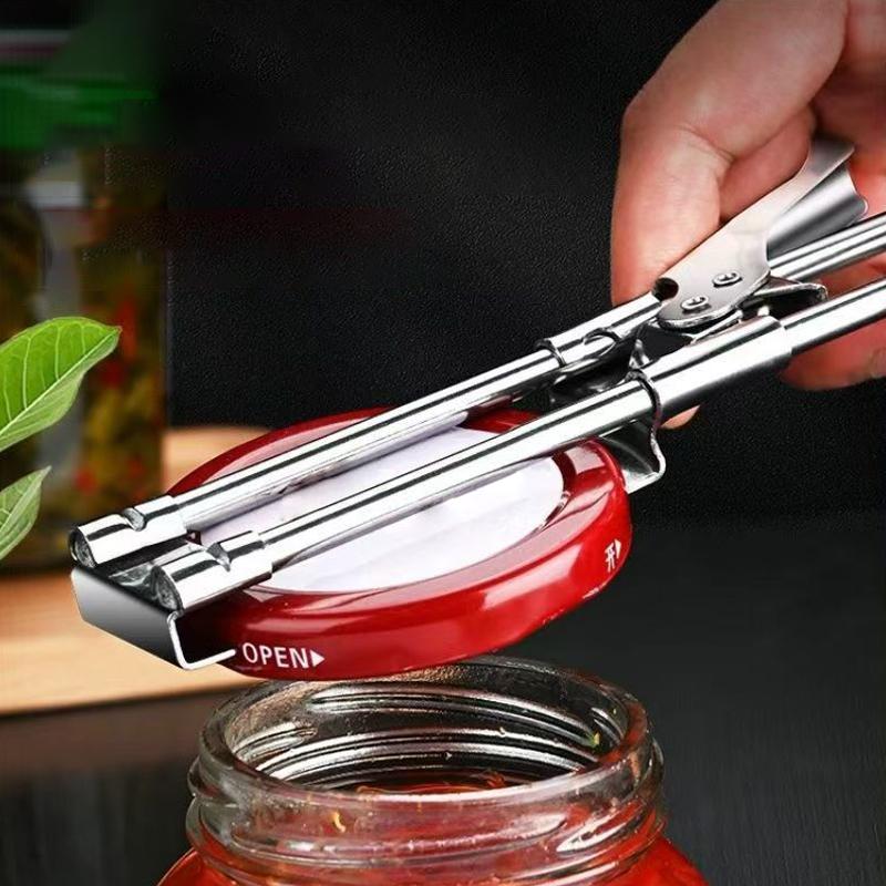 Adjustable Multi-Function Bottle Opener Stainless Steel Lids Off Jar Opener Labor-Saving Screw Can Opener For Kitchen Tools
