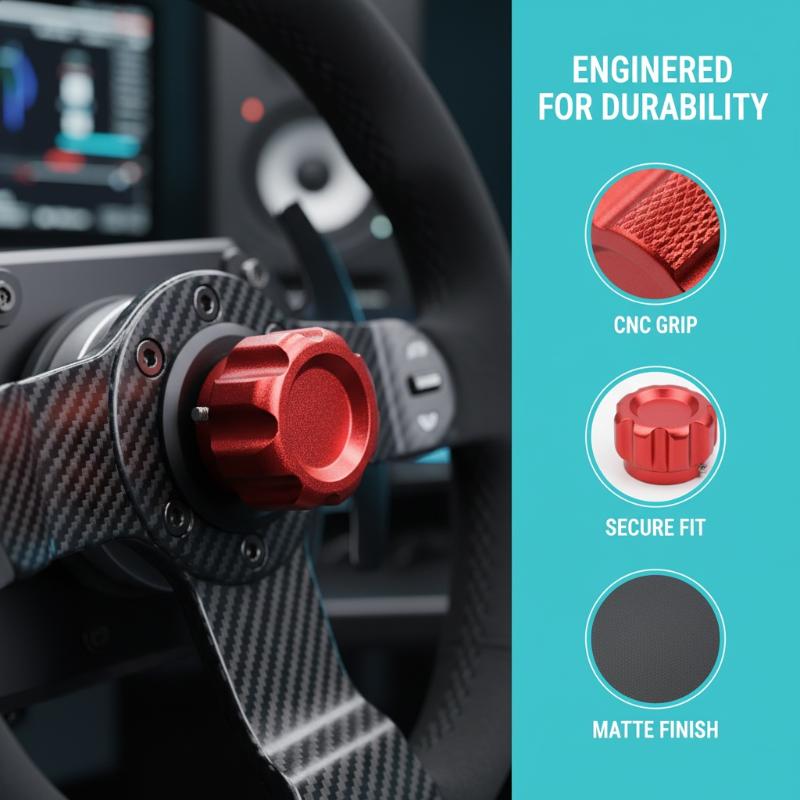 Metal Simulator Knob Simulator Steering Wheel Switch Button Diameter 20mm With 6.0mm Holes (Racing Simulator Knob)