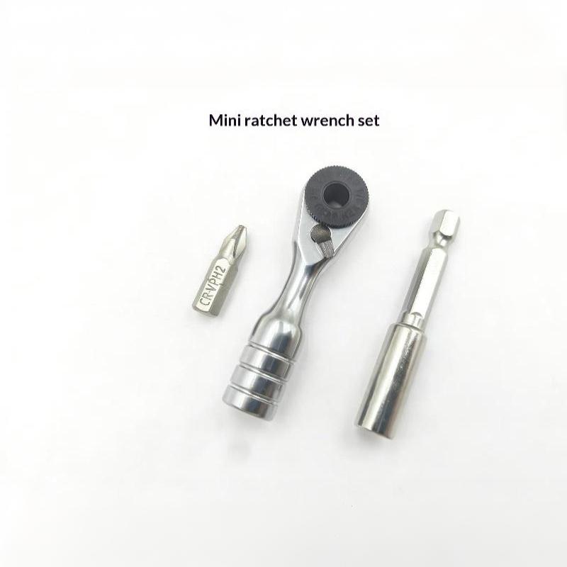 Mini-Ratschenschlüssel 60 Zähne 1/4 Zoll Hohe Präzision Leichtes Metallwerkzeug für Mechaniker Elektriker Reparaturarbeiten