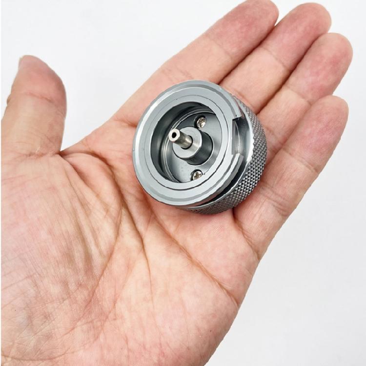 Flat to Cartridge Gas Cylinders Converter Light Weight Aluminum Camping Adapter Conversion Head Easy to Install