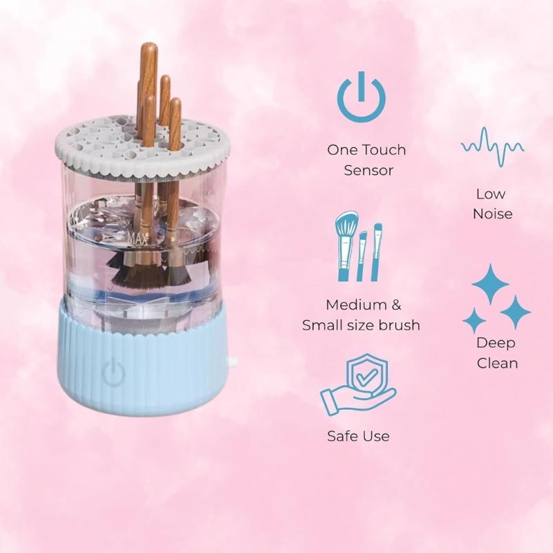 Automatic Rotating Cosmetic Brush Cleaner Electric Makeup Brush Cleaner Multifunctional Cleaning Drying Tool Enduring
