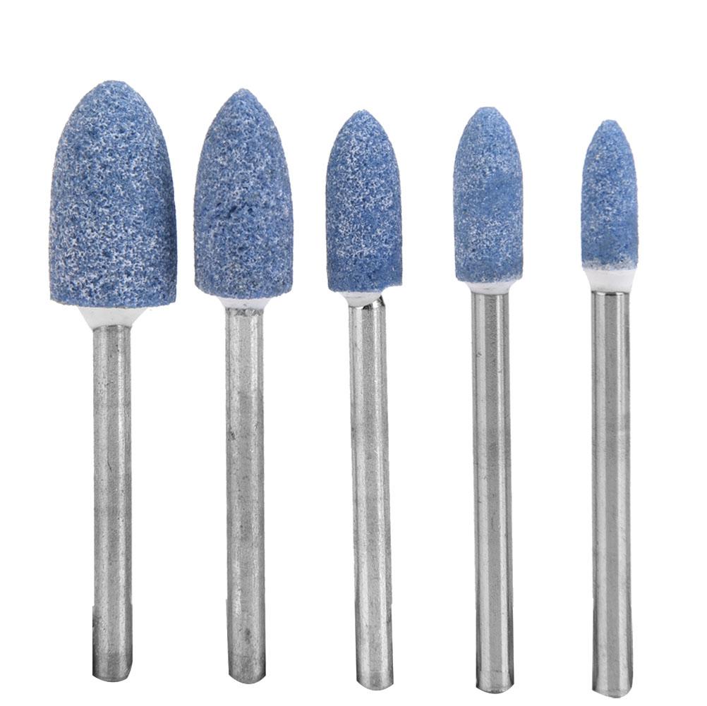 100Pcs Polishing Stone Head Grinding Wheel Burr Bit for Grinder Pink Shank Diameter 3mm