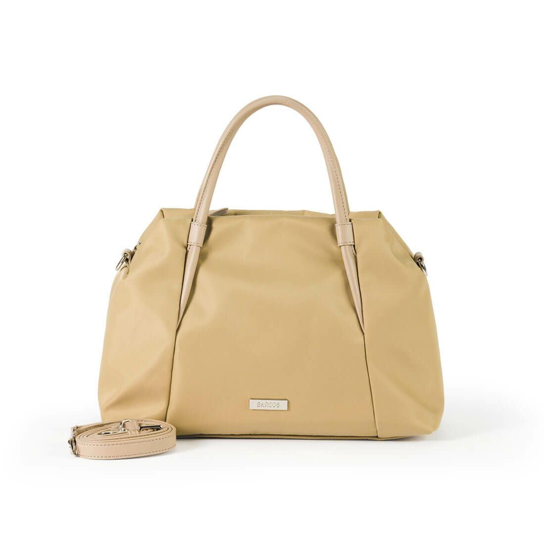 

Barcos Lightweight Mini Boston Shoulder Travel Polyester Everyday Taupe 2-Way Bag, Handbag, Bag, Bag, Carry-On Bag, Material, Use, Outings,