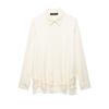 2026 Spring European & American Style Versatile Lace Silk Satin Shirt