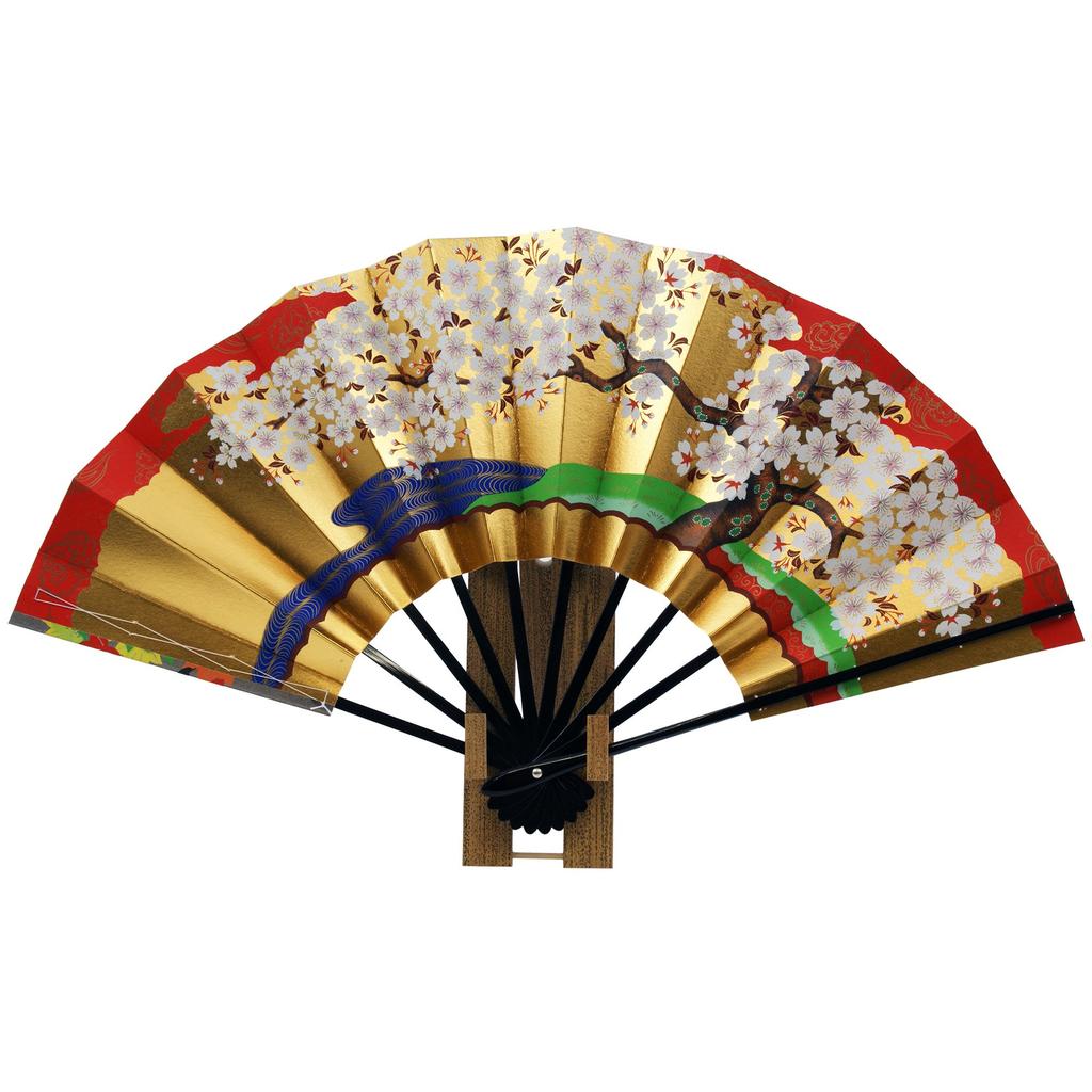 Osaka Choseido Decorative Folding Inches Made In Kyoto Perfect Includes Original Paper and Fan Stand Blossom Fan, 9.5 (29cm), Japan, Style, Souvenir,