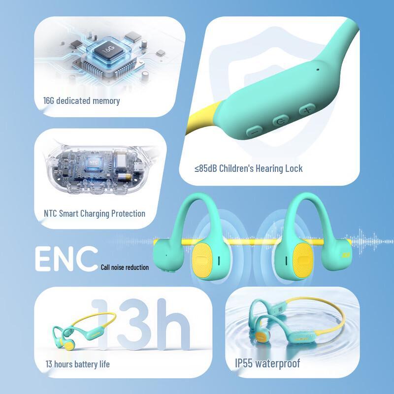 Langsdom AirKids B31 Open-Ear Sport-Kopfhörer für Kinder