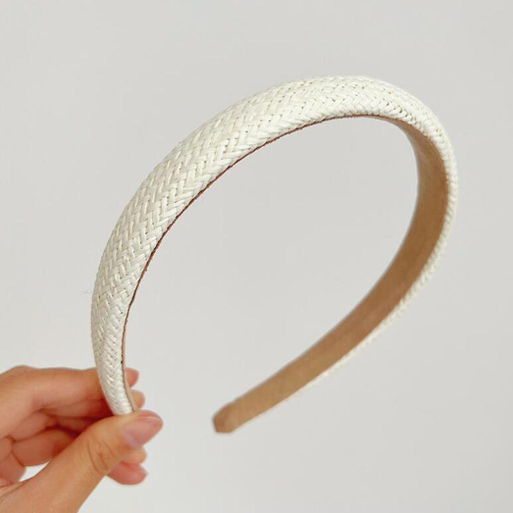 PROLY New Fashion Women's Hair Accessories Fresh Summer Headwear Straw Woven Hairband Adult Headband
