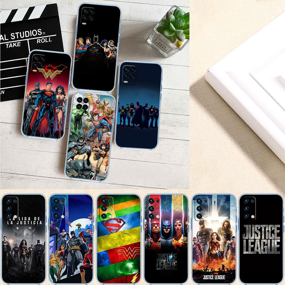 CJ72 Justice league Soft Shell Transparent Phone Case for Samsung Galaxy A04 A04S A14 A23 A34 A54 M23 M33 M52 M53