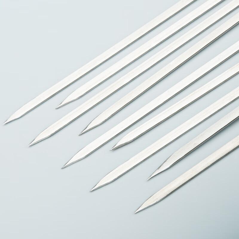ZISIZ Stainless Steel Flat BBQ Skewers