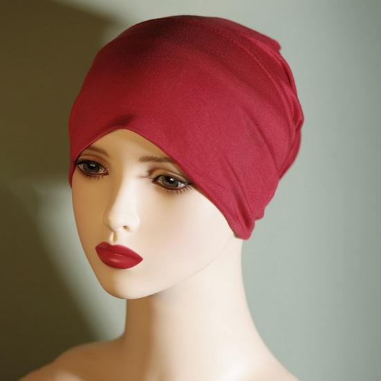 Headscarf Hat Mercerized Cotton Soft Breathable Wrinkle-Resistant Fabric Elastic Comfortable Fit Turban Hat Daily Wear