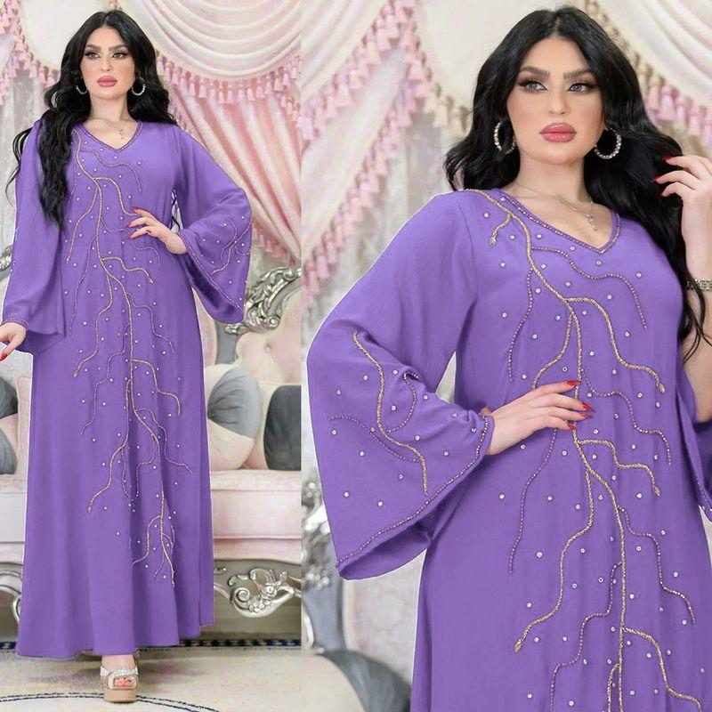 Middle East Dress Indonesian Ethnic Style Dress Hot Drilling