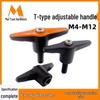 Nylon T-Type Adjustable Butterfly Handle with Fixed Position Screw (Sizes M5-M12)
