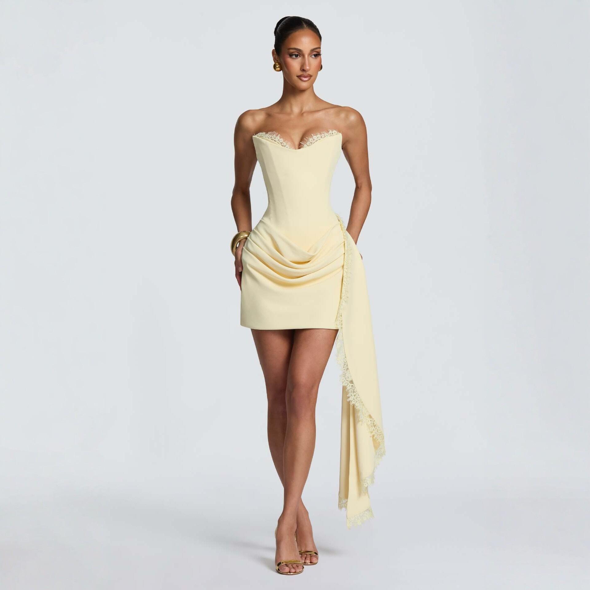 New light luxury tube top drape